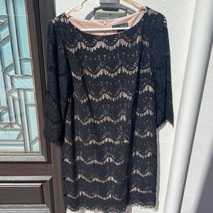Jessica Howard lace black and nude dress